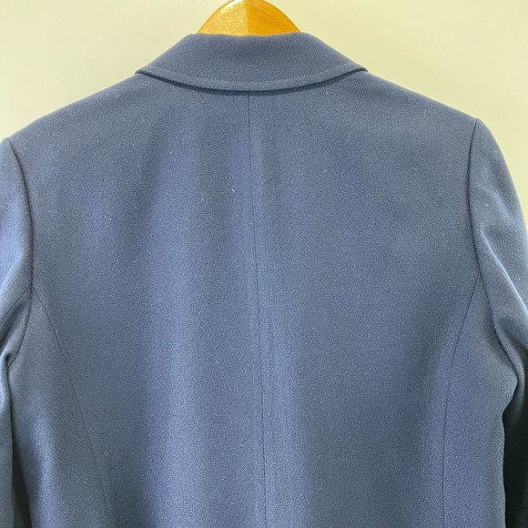 Vintage Pendleton Wool Blazer Navy Blue Coat 1 button Jacket Women Suit Size 14 - Picture 6 of 13